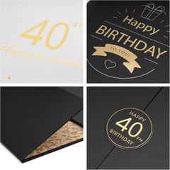 40Th Birthday Guest Book and Party Decorations Set, 12X18 Inch Sign-In Signature