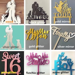 Personalized Country Wedding Cake Toppers Bride and Groom Cowboy Decorations