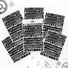 4680 Letter Stickers 30 Sheets Alphabet Stickers 0.5in Vinyl Self-Adhesive Nu…