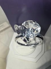 WILTON 2 Ring Cake Topper Silver-tone Engagement BLING/ Plain Band Rings on Ivor