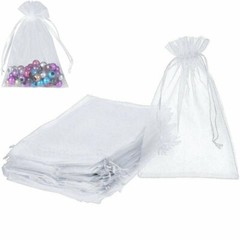 100 X Organza Gift Bag Wedding Special Party Transparent Candy Jewelry Bag 4″x5″