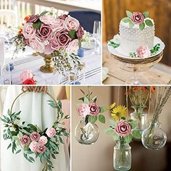 Artificial Flower Rose – Real Looking – 25pcs – Warm Taupe & Nude – Set of 25