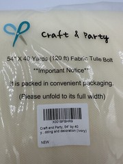 New- Three Craft & Party Fabric Tulle- Each One Is 54”x40yds (120’)- 360’ Total