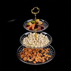 4 Set of 3 Tier Cake Plate Stand Handle Hardware, 2 Styles Tiered Fruit5726