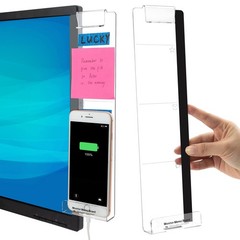 Office Desk Accessories 2pcs 0.98 inches x 3.15 inches, Monitor Memo Board 2