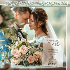 Yousoontic Wedding Memorial Sign Clear Acrylic Signs with Stand Frosted You S…