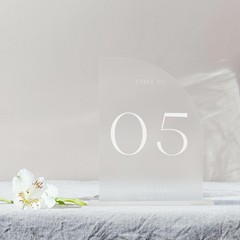 10 PCS Frosted Acrylic Half Arch Sign With Stand 5×7 Inch Blank Base Signage