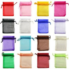 Assorted Color Organza Drawstring Pouches Candy Jewelry Party Wedding Favor Pres