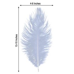 12 pcs 13-15″ long Dusty Blue Genuine Ostrich FEATHERS Wedding Party