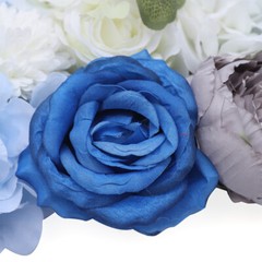 Silk Blue& White& Green 6 Pcs 23.62*15.74in Artificial Flowers Wall Decoration