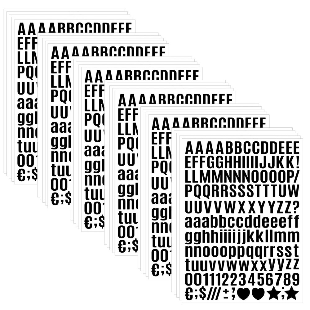 4620 Letter Stickers 30 Sheets Alphabet Stickers 0.5in Vinyl Self-Adhesive Nu…