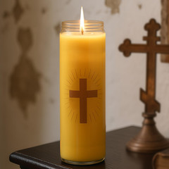 Mosroad Pure Beeswax Prayer Candles – 7 Day Devotional Candles In Glass 100