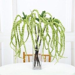 6 Green 36″ Plant Amaranthus Branches Strands with Leaves Wedding Decorations