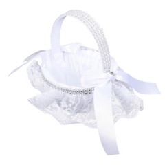 1PC Storage Holder Girl Basket Wedding Supply Lace Wedding Basket