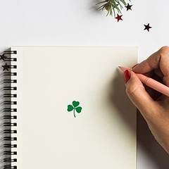 Green Shamrock Clover Planner Stickers, 0.5in Scrapbooking St. Patrick’s Day