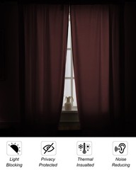 SMILETIME Pink 120in Long Velvet Curtains with Rod Pocket Thermal Insulated S…