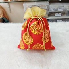Potli,Batwa,Gota Patti Fabric Potli,Return Gift Potli,Mithai,Bhaji Ladoo Potli