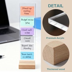 EFINLUKY 2PCS Monitor Memo Board Portable Sticky Note Transparent