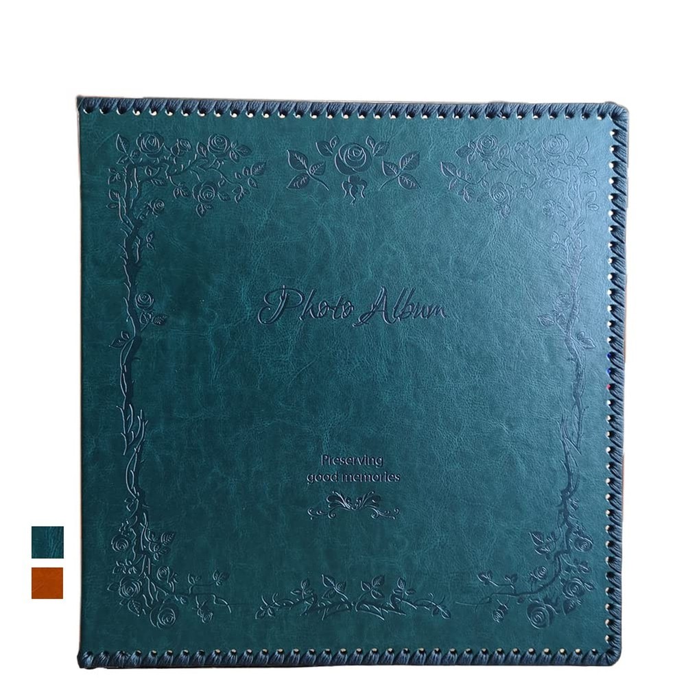 Photo Album Self Adhesive Pages, Large Self-Stick Page Picture Album Leather …