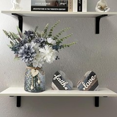 Fake Flowers in Vase,Faux Flowers in Vase,Table Centerpieces for Dining Blue