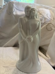 House Of Lloyd Bride & Groom Figurine Porcelain Ceramic White 8” Vintage Wedding