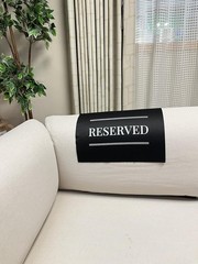 Reserved Chair Signs for Events – Black, Foldable, 6 Pieces | Table & Seating