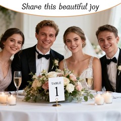 Black Wedding Table Numbers, 1-30, Centerpiece Decorations, 4inx6in, style 1