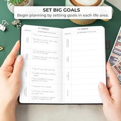 Pocket Planner Weekly – Undated Monthly Goal Pocket size (3.7″ x 6.7″) Black