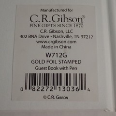 C.R. Gibson Guest Book With Pen 500 Entries Vintage