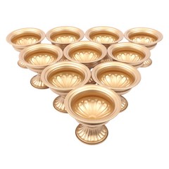 10pcs Gold Metal Flower Trumpet Vases Wedding Party Centerpieces Romantic Decor