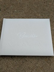 Wedding Guest Book, Birthday, Christening, Party – Guestbook White & Silver