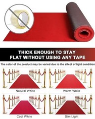450GSM Extra Thick Red Carpet Runner for Party & Events, 3ft x 10ft Heavy Duty