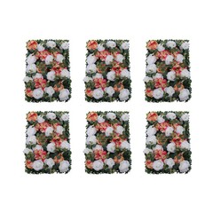 Romantic Artificial Flower Wall Panel Rose Wedding Bouquet Floral Decor 60*40cm