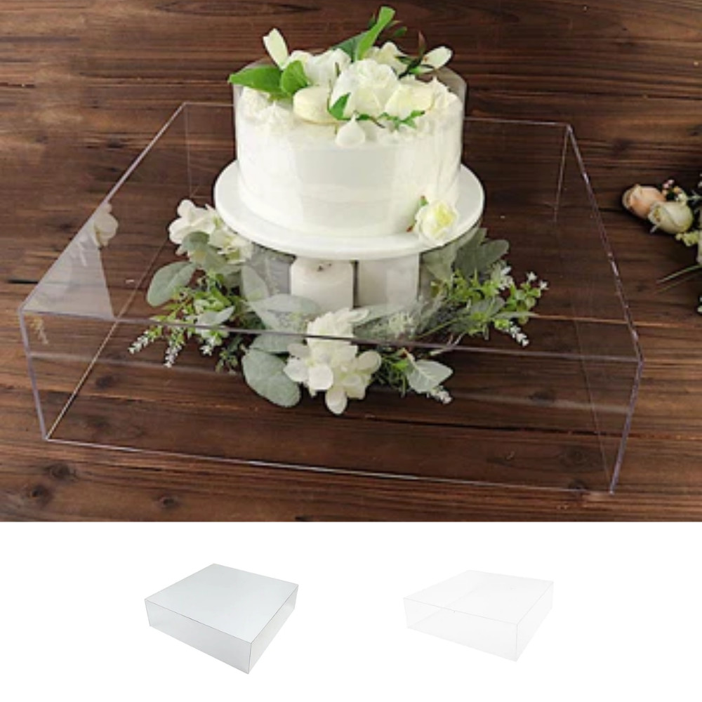 18″ x 18″ Acrylic Display Box Cake Stand Pedestal Riser Party Events Decorations