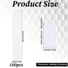 100 Pcs Wedding Invitation Accessories Vellum Belly Band for 5 x 7 Invitations,