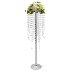 10pcs Crystal Flower Stands 75cm Flower Holder Wedding Table Decor Silver