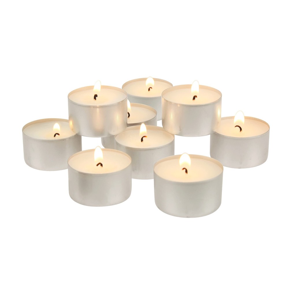 Stonebriar Unscented Long Burning White Tealight Candles, 200 Pack,