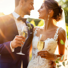 Mr and Mrs Champagne Flute Set Wedding Toasting Glasses Bride Groom Gift