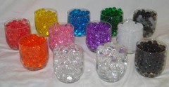 WEDDING VASE FILLER – WATER DECO BEADS – FLOWERS–EACH PKG. MAKES 1 1/2 quarts