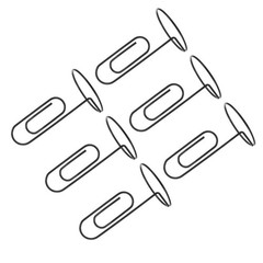 6pcs Metal Paper Clip Desktop Memo Holders Table Card Holders Clamp Black