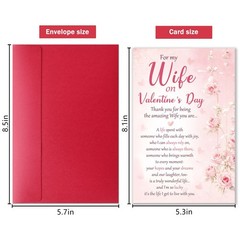 Romantic Valentine’s Day Card for Wife – Heartfelt Greeting from Husband, App…