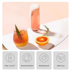 POP Stemless Champagne Flute Set of 48, Premium Quality, Recyclable, 9oz