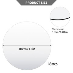 18 Pack Round Mirrors for Centerpieces, Circle Mirror Centerpieces for 12inch