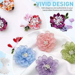 400 PCS 552.5mm Mini White Double Head Flower Stamen Artificial Floral Craft