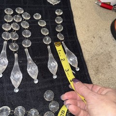 HUGE LOT ACRYLIC HANGING CRYSTALS ORNAMENTS WITH TEARDOP PRISMS & HOOKS