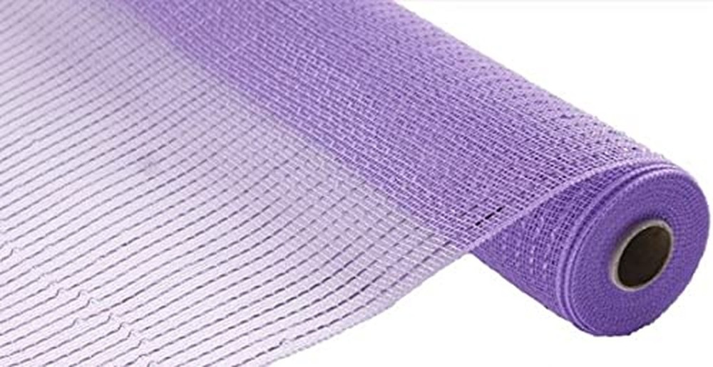 Wide Foil Deco Poly Mesh Ribbon, 10 Inches x 30 Feet (Lavender, Lavender Foil)