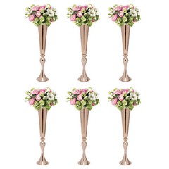 6 Pcs Versatile Vase Metal Wedding Centerpieces 22.2″ Height 56.5 cm Trump Vase