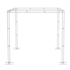 DIY 10 x 10 x 10ft Heavy Duty Wedding Backdrop Stand Kit Sturdy 4 Post Canopies