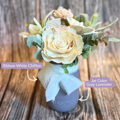 Sola Wood Wedding Floral Centerpieces Set of 3 Mason Jar Bridal Shower Decor