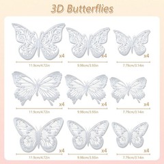 Flower Bouquet Accessories Set: 5 Mini Crowns, 36 Butterflies & 100 Pins (Gold)